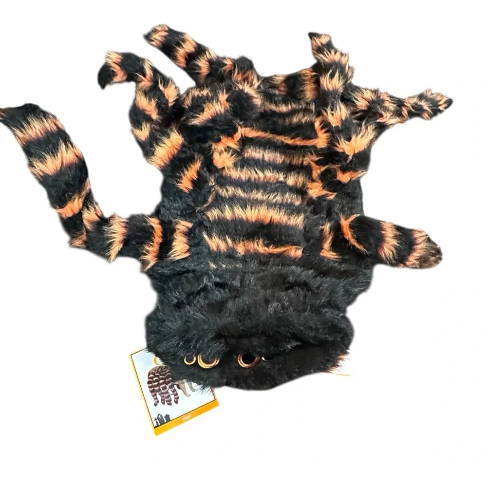 Skull & Bones Dog Spider‎ Costume – XXL – Black & Orange Furry Halloween Outfit